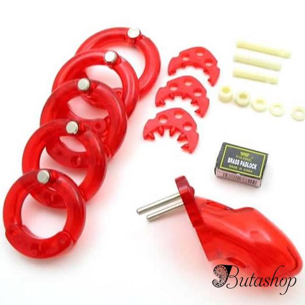 Красное мужское усройство целомудрия CB-3000 - www.butashop.com