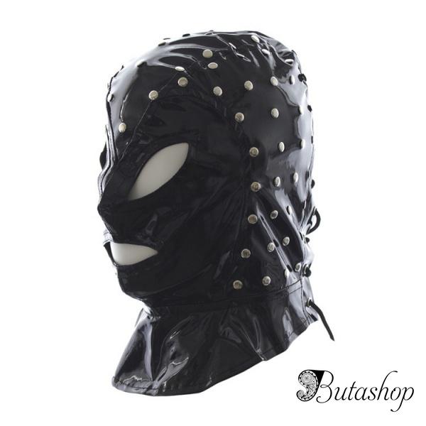 Маска из искусственной кожи с шнуровкой сзади - www.butashop.com
