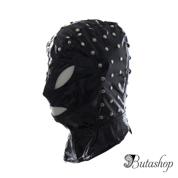 Маска из искусственной кожи с шнуровкой сзади - www.butashop.com