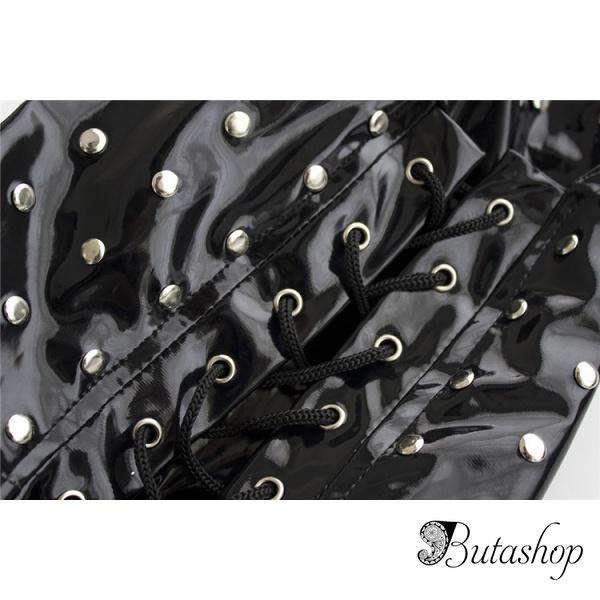 Маска из искусственной кожи с шнуровкой сзади - www.butashop.com