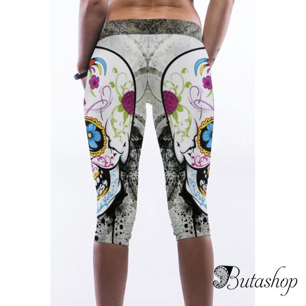 Леггинсы с ярким принтом для спорта и йоги - www.butashop.com