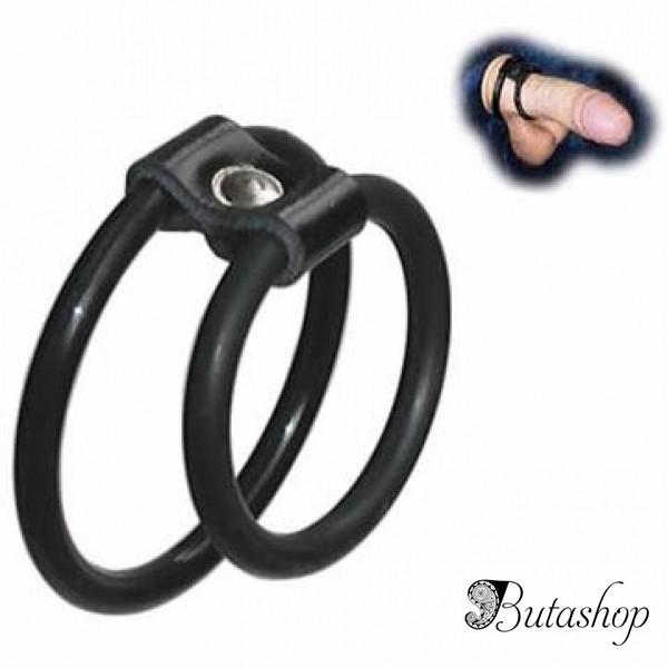 Черный фиксатор на пенис кольца - www.butashop.com