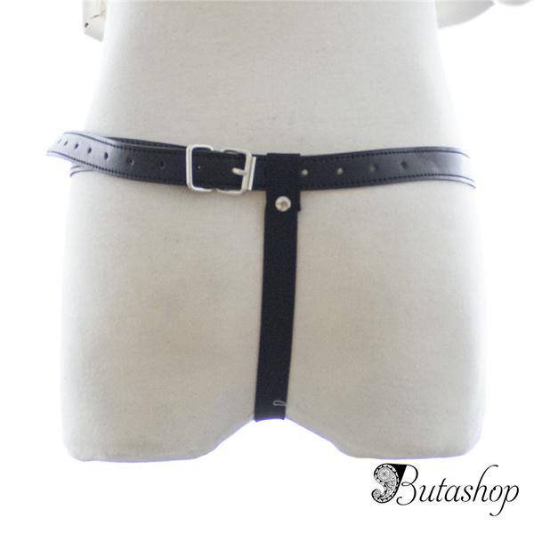 Женские черные стринги со шнуровкой - www.butashop.com