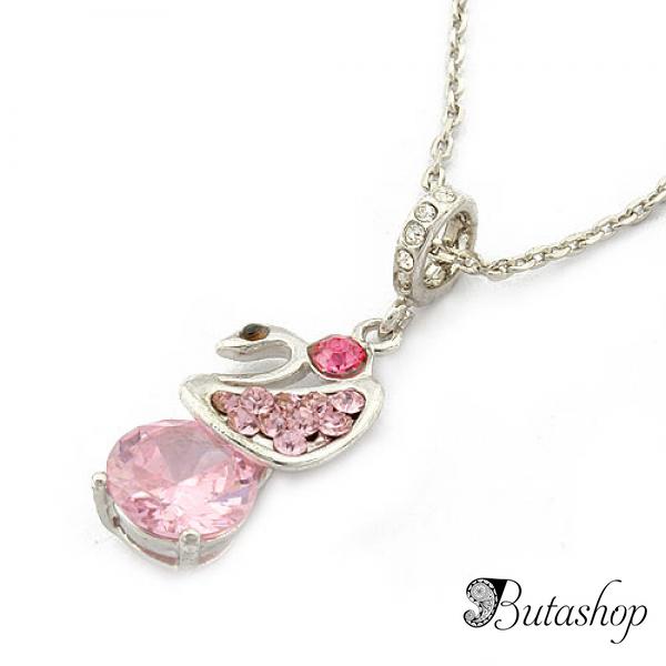 РАСПРОДАЖА! Ожерелье с кулоном из страз и камушка в форме уточки - www.butashop.com