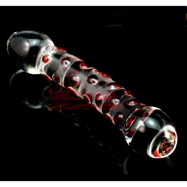 Стеклянный двухсторонний фаллоимитатор - www.butashop.com