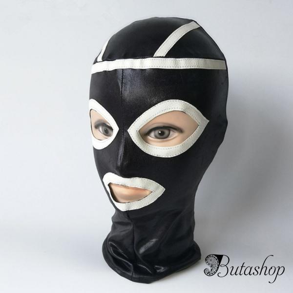 Черная виниловая маска с белыми вставками - www.butashop.com