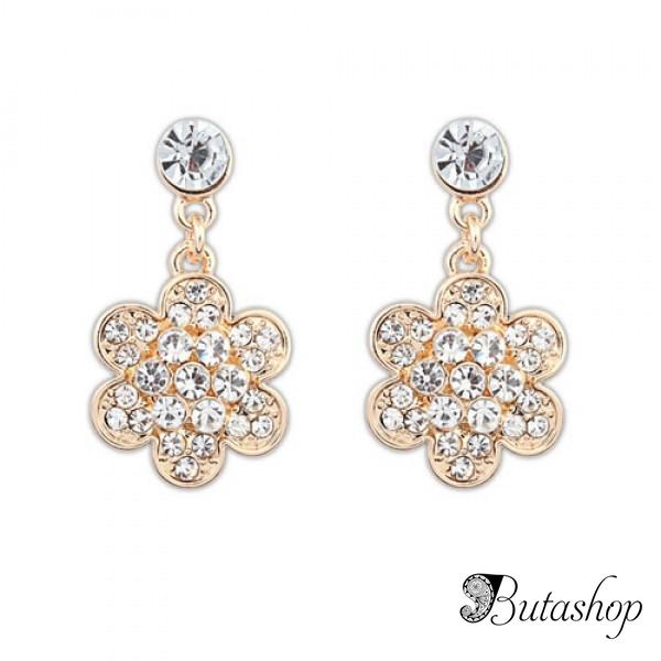 РАСПРОДАЖА! Серьги - Золотые цветы - www.butashop.com