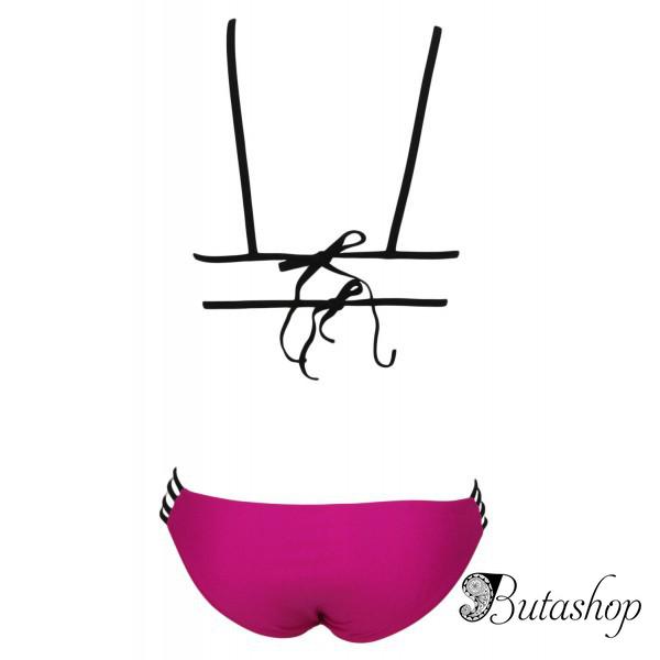 Черно-розовый купальник бикини - www.butashop.com