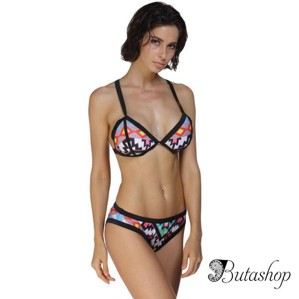 Пляжный купальник бикини с циганским принтом - www.butashop.com
