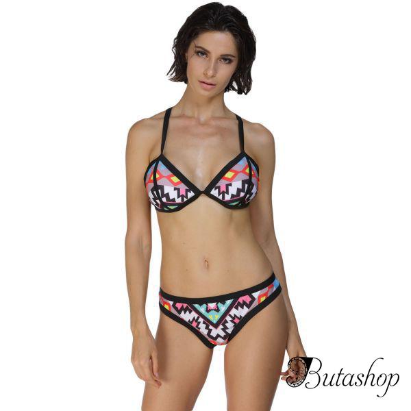 Пляжный купальник бикини с циганским принтом - www.butashop.com