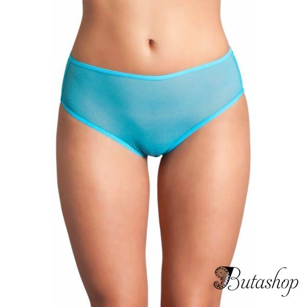 Turquoise Cutout Lace Back Peekaboo Panty - www.butashop.com