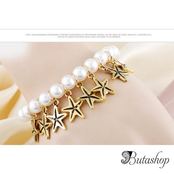 РАСПРОДАЖА! Браслет с перламутровыми бусинами - www.butashop.com