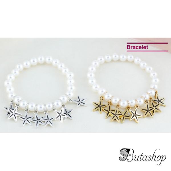 РАСПРОДАЖА! Браслет с перламутровыми бусинами - www.butashop.com