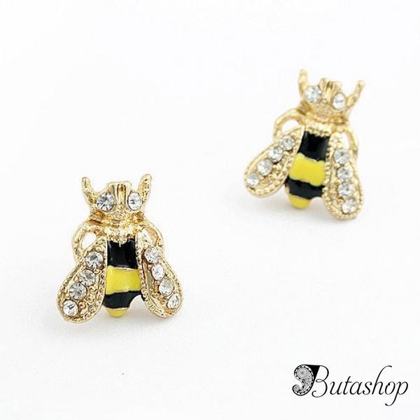 РАСПРОДАЖА! Сережки-пчелки со стразами - www.butashop.com