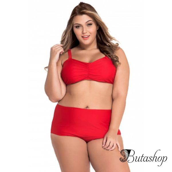 Яркий купальник с завышенной талией Plus Size - www.butashop.com