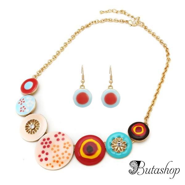 РАСПРОДАЖА! Набор из ожерелья и серьг - Иллюзия - www.butashop.com