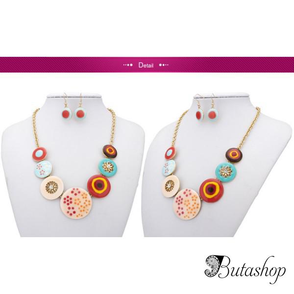 РАСПРОДАЖА! Набор из ожерелья и серьг - Иллюзия - www.butashop.com