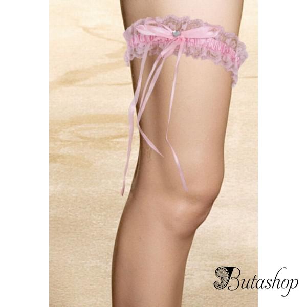Розовая ажурная повязка - www.butashop.com