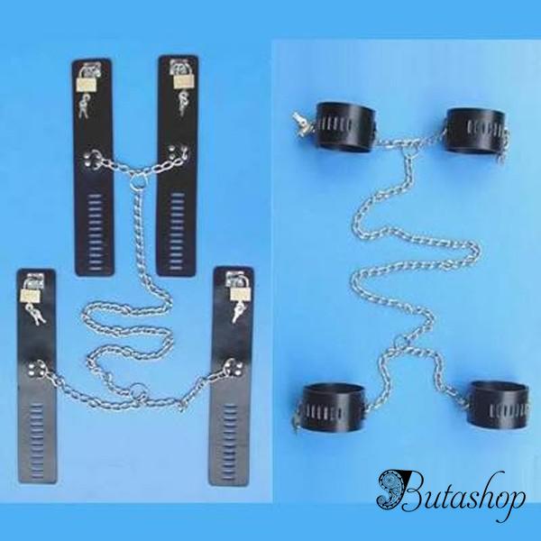 Черный кожаный бондаж из натуральной кожи черный - www.butashop.com