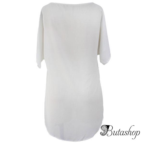 Легкая белая накидка для пляжа - www.butashop.com