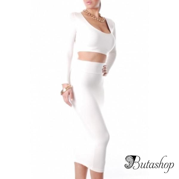Топ с юбкой белый - www.butashop.com