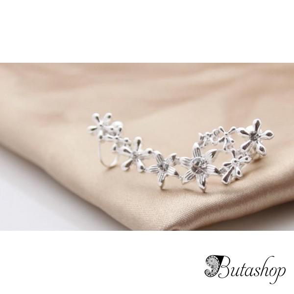 РАСПРОДАЖА! Красивая серебрситая серьга - www.butashop.com