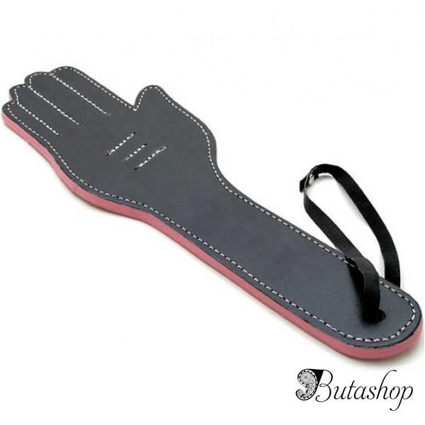 Двухцветная кожаная шлепалка - www.butashop.com