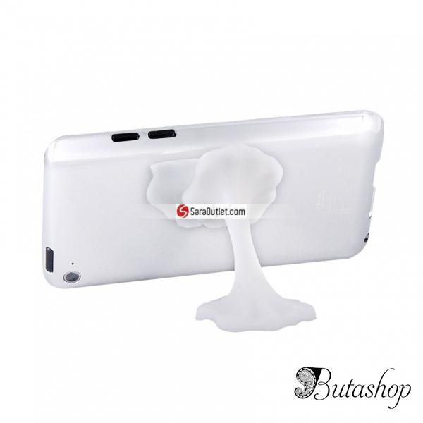 РАСПРОДАЖА! Chewing-gum Pattern Silicon Stand for iPhone (White) черный - www.butashop.com