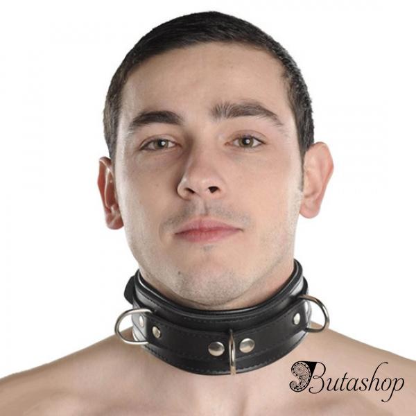 Черный ошейник для мужчин и женщин - www.butashop.com