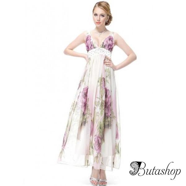 РАСПРОДАЖА! Сиреневое платье с мерцающим поясом - www.butashop.com