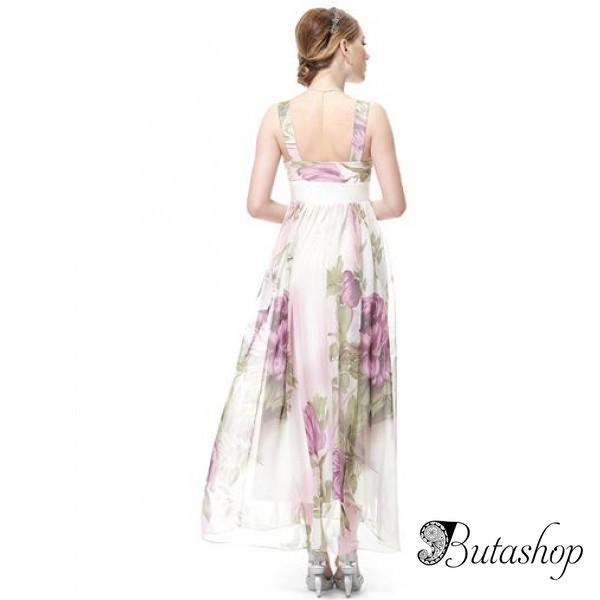 РАСПРОДАЖА! Сиреневое платье с мерцающим поясом - www.butashop.com