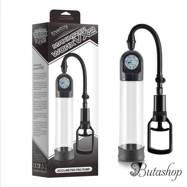 Вакуумная помпа для пениса Maximizer Worx VX2 Accu-Meter Pro Pump - www.butashop.com