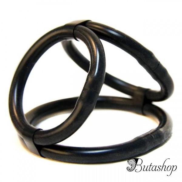Силиконовые кольца на пенис черного цвета - www.butashop.com
