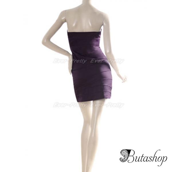 РАСПРОДАЖА! Фиолетовое платье без бретелек - www.butashop.com