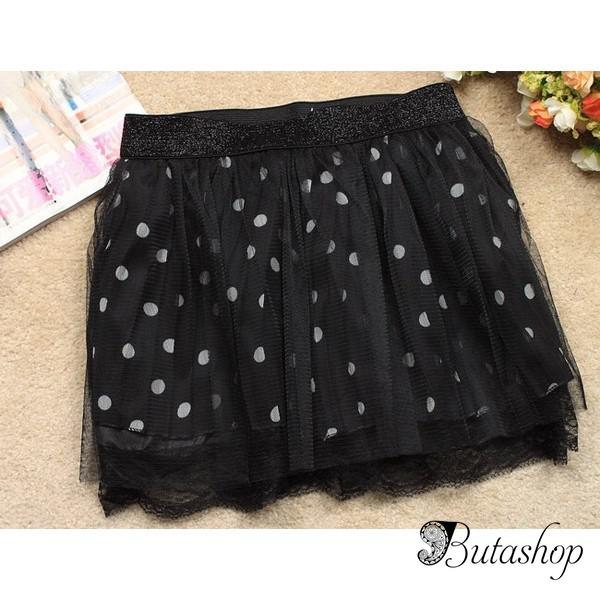 Черная юбка в горошек - www.butashop.com