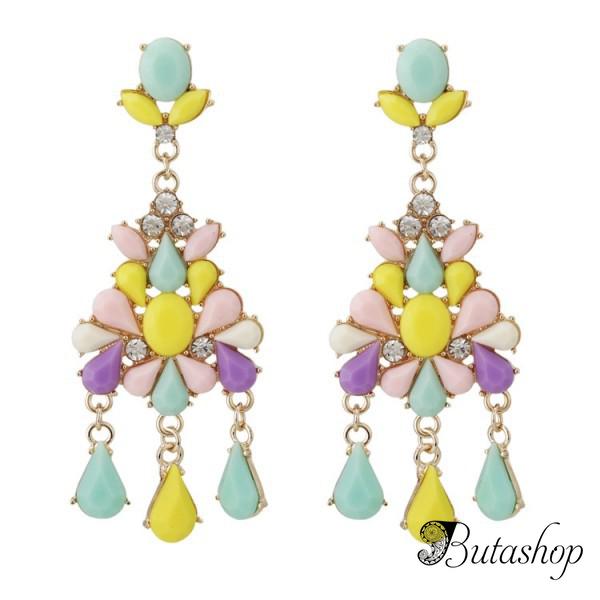 РАСПРОДАЖА! Разноцветные серьги из камней - www.butashop.com