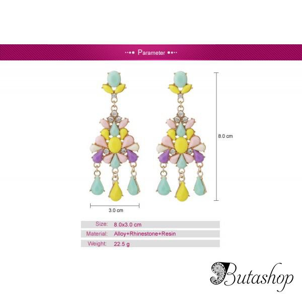 РАСПРОДАЖА! Разноцветные серьги из камней - www.butashop.com