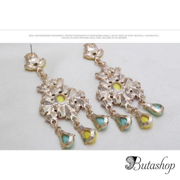 РАСПРОДАЖА! Разноцветные серьги из камней - www.butashop.com