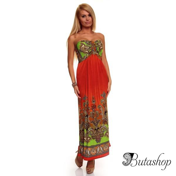 РАСПРОДАЖА! Летнее оранжевое платье - www.butashop.com