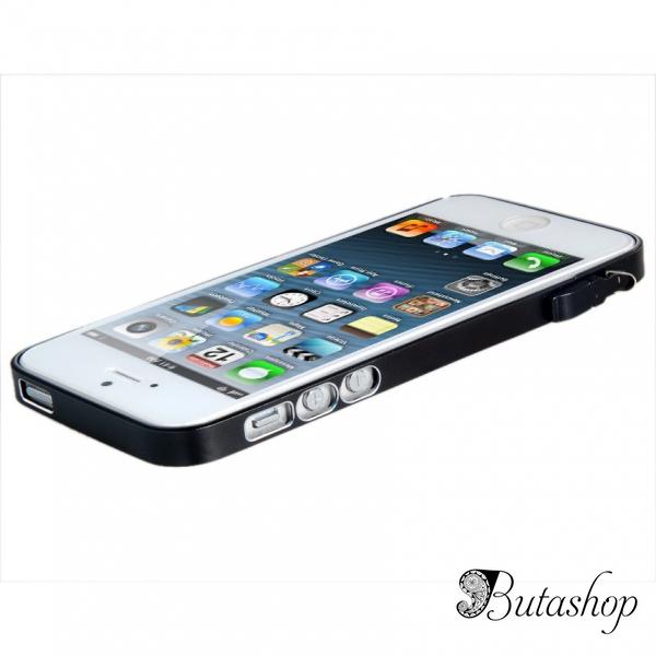 РАСПРОДАЖА! Ultra-Thin Protective Frame & Earbud Touch Pen & Tool Set for iPhone 5 (Black) - www.butashop.com