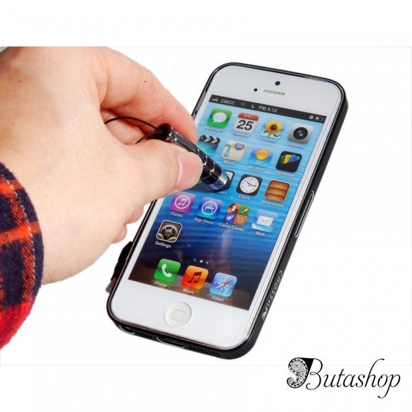 РАСПРОДАЖА! Ultra-Thin Protective Frame & Earbud Touch Pen & Tool Set for iPhone 5 (Black) - www.butashop.com