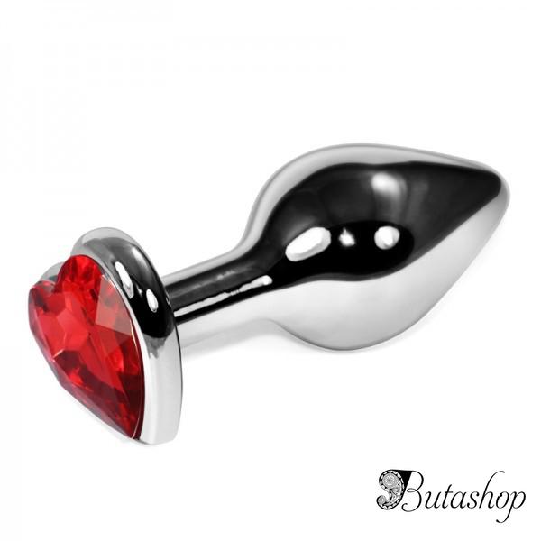 Анальная игрушка с черным сердечком - www.butashop.com