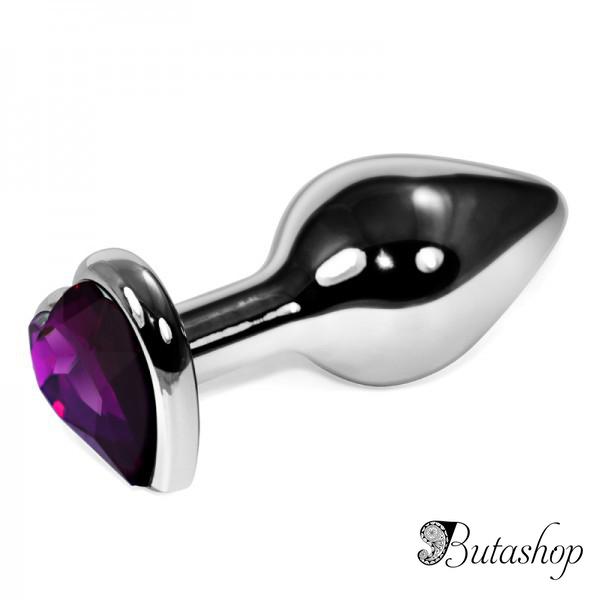Анальная игрушка с черным сердечком - www.butashop.com