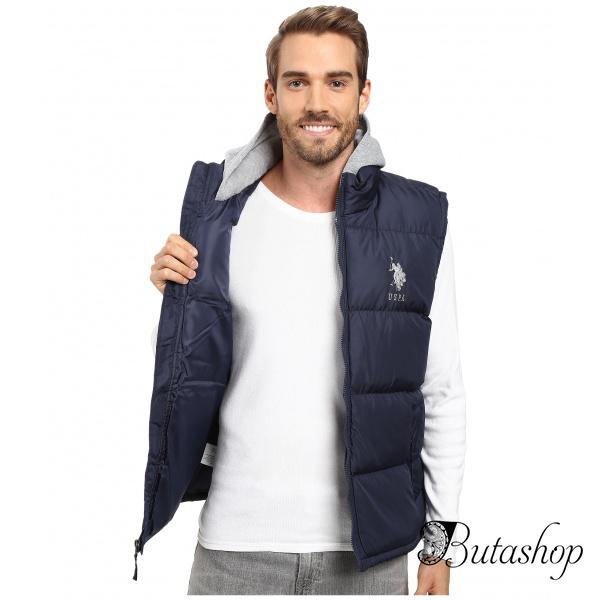 РАСПРОДАЖА! Жилетка U.S. POLO ASSN. Basic Puffer Vest with Fleece Hood - www.butashop.com