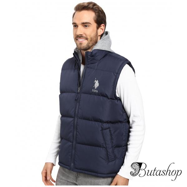 РАСПРОДАЖА! Жилетка U.S. POLO ASSN. Basic Puffer Vest with Fleece Hood - www.butashop.com