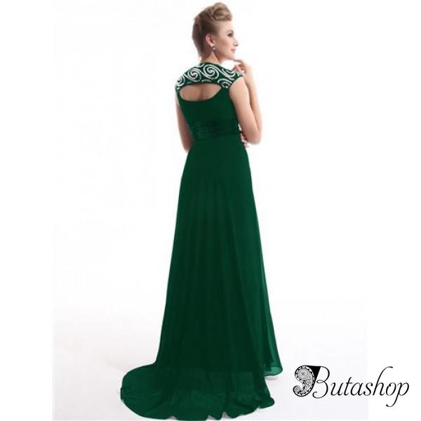РАСПРОДАЖА! Зеленое платье с мерцающими пайетками - www.butashop.com