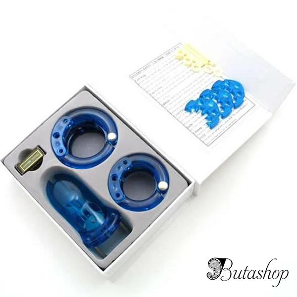 Синее мужское устройство целомудрия CB-3000 - www.butashop.com