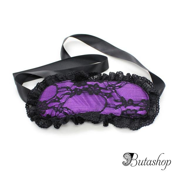 Ажурная маска синяя - www.butashop.com