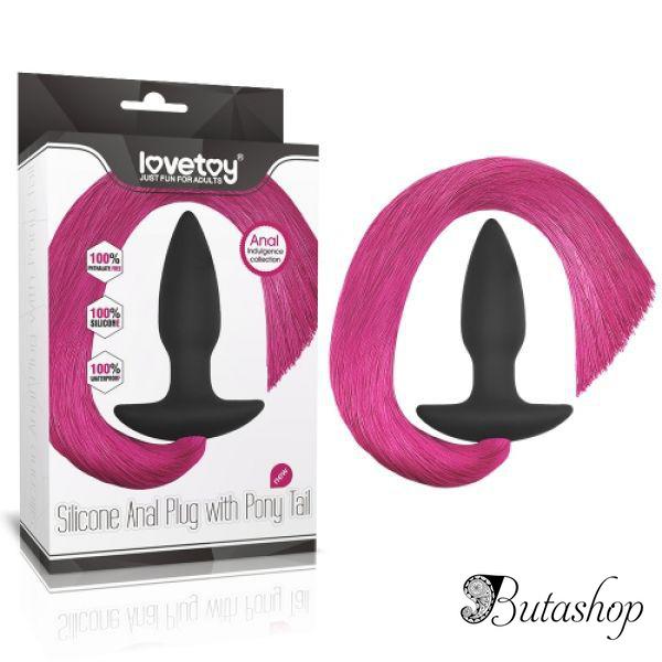 Silicone Anal Plug with Pony Tail - www.butashop.com