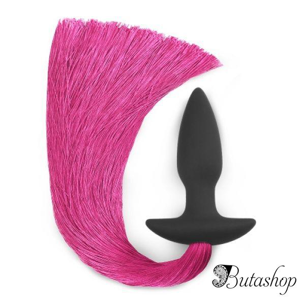 Silicone Anal Plug with Pony Tail - www.butashop.com